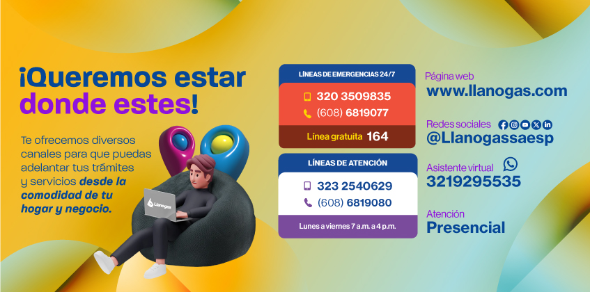 Canales de atención Llanogas